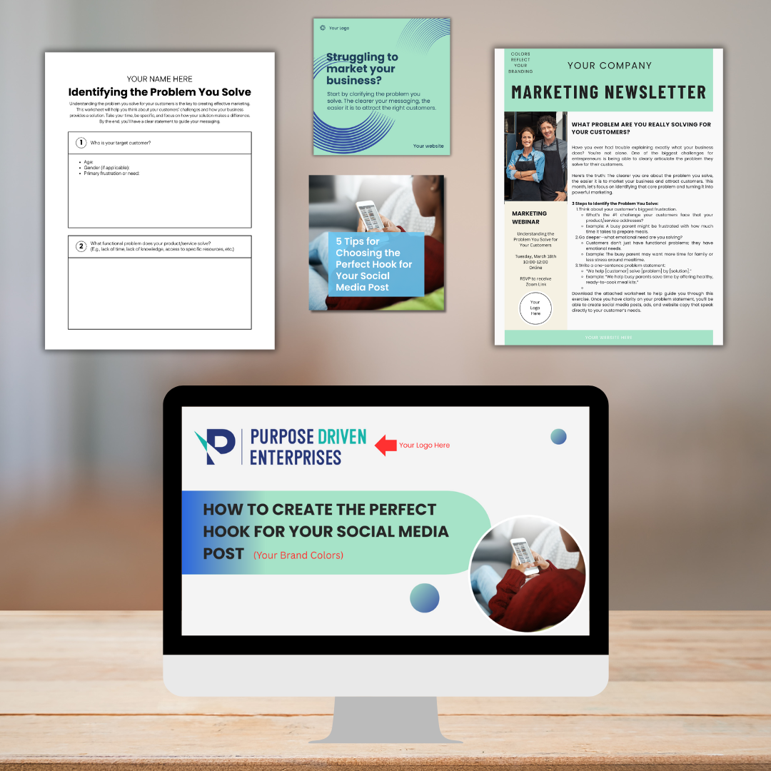Purpose Driven MockUp marketing resources for financial institutions